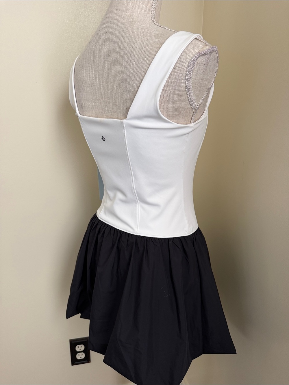 ANTONIO MELANI White and Black Two-Tone Mini Dress - Picture 11 of 13